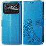 Mobigear Clover Housse POCO C40 Etui Porte-Monnaie - Bleu