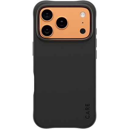 CARE by PanzerGlass Fashionable Coque iPhone 17 Pro MagSafe Coque arrière en Silicone - Noir