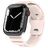 Mobigear Sport Armor Bracelet Silicone Apple Watch Fermeture à clou et passant - 49/46/45/44 mm - Sand Pink