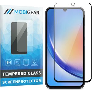 Mobigear Premium Samsung Galaxy A34 Verre trempé Protection d'écran - Compatible Coque - Noir