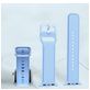 Mobigear Dashed Bracelet Silicone Apple Watch Fermeture boucle ardillon - 42/41/40/38 mm - Bleu