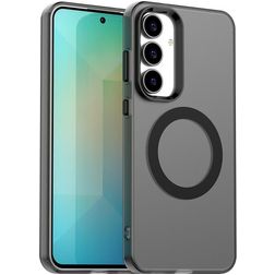 Mobigear Shockproof Coque Samsung Galaxy S25 FE MagSafe Coque arrière Rigide - Noir