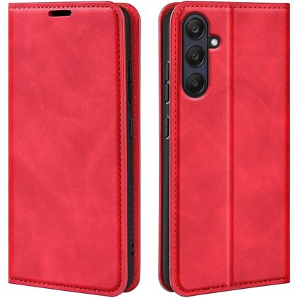Mobigear Retro Slim Samsung Galaxy A26 Étui Portefeuille - Rouge