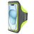 Mobiparts Comfort Fit Brassard Téléphone iPhone 15 Brassard Coque de Sport en Neoprène - Neon Green