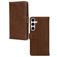 Mobilize Wallet Housse Samsung Galaxy S24 FE Etui en Cuir Véritable Porte-Monnaie - Marron