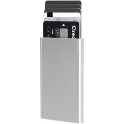 Mobiparts Cardprotector Porte-cartes Aluminium - 6 cartes - Compatible MagSafe - Argent