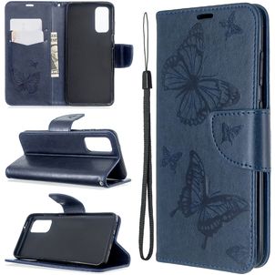 Mobigear Butterfly Samsung Galaxy S20 Étui Portefeuille - Bleu