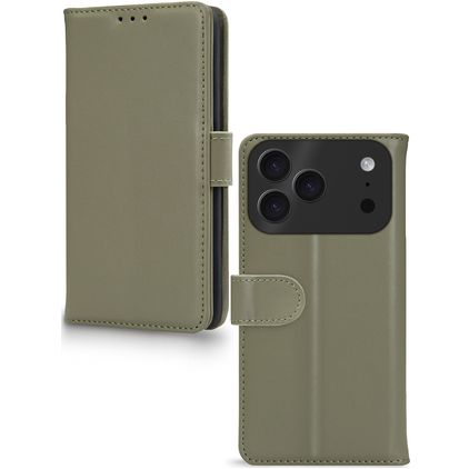 Mobilize Premium Gelly Housse iPhone 17 Pro Etui Porte-Monnaie - Vert