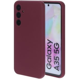 Mobiparts Coque Samsung Galaxy A35 Coque arrière en Silicone - Plum Red