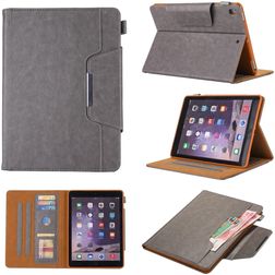 Mobigear Luxury iPad 7 (2019) Étui + Porte-stylet - Gris
