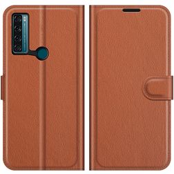 Mobigear Classic Housse TCL 20 SE Etui Porte-Monnaie - Marron