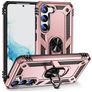 Mobigear Armor Ring Coque Samsung Galaxy S23 Coque arrière Rigide Anti-Chocs avec Anneau-Support - Rose doré