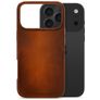 Mobilize Premium Coque iPhone 17 Pro MagSafe Coque arrière en Cuir Véritable - Burned Cognac