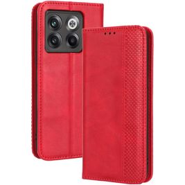 Mobigear Sensation Housse OnePlus 10T Etui Porte-Monnaie - Rouge