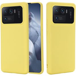 Mobigear Rubber Touch Coque Xiaomi Mi 11 Ultra Coque arrière en Silicone - Jaune