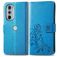 Mobigear Clover Housse Motorola Edge 30 Pro Etui Porte-Monnaie - Bleu