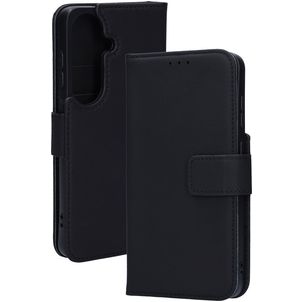 Mobiparts Wallet Samsung Galaxy S26 MagSafe Cuir véritable Étui Portefeuille - Noir