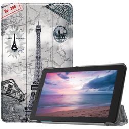 Mobigear Tri-Fold Coque Lenovo Tab E8 Etui - tour Eiffel