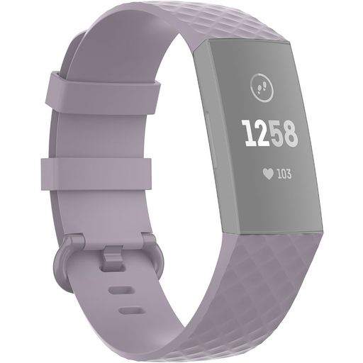 Mobigear Cross Bracelet Silicone Fitbit Charge 4 Fermeture boucle ardillon - Violet