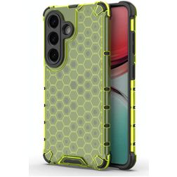 Mobigear Honeycomb Coque Samsung Galaxy S26 Coque arrière Rigide Anti-Chocs - Vert