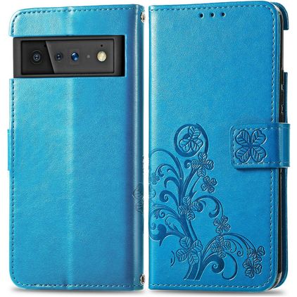 Mobigear Clover Housse Google Pixel 6 Pro Etui Porte-Monnaie - Bleu