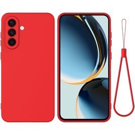 Mobigear Rubber Touch Coque Samsung Galaxy A56 Coque arrière en Silicone - Rouge Mobigear Rubber Touch Coque Samsung Galaxy A56 Coque arrière en Silicone - Rouge