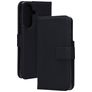Mobiparts Wallet Housse Samsung Galaxy A37 Etui en Cuir Véritable Porte-Monnaie - Noir