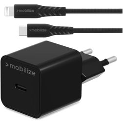 Mobilize - Simple USB-C Chargeur Apple Lightning 1 mètre Power Delivery 20W - Noir