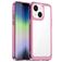 Mobigear Crystal Coque iPhone 14 Coque arrière Rigide - Transparent / Magenta