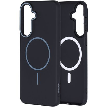 Mobiparts Slim Line Coque Samsung Galaxy A37 MagSafe Coque arrière Rigide - Onyx Black