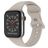 Mobigear Sport Dual Bracelet Silicone Apple Watch Fermeture à clou et passant - 49/46/45/44 mm - Taupe