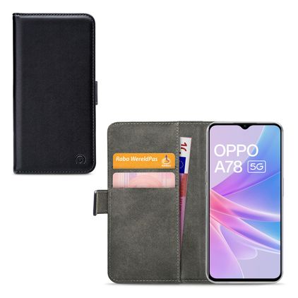 Mobilize Classic Gelly Wallet OPPO A78 Étui Portefeuille - Noir