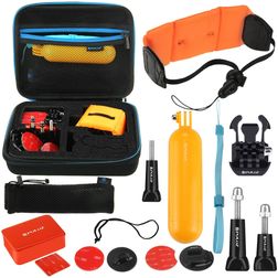 Puluz GoPro Mount Pack de Démarrage Accessoires 14 Pièces + Sac Noir