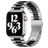 Mobigear Antwerp Bracelet Acier pour Apple Watch Fermeture boucle déployante - 42/41/40/38 mm - Noir / Argent