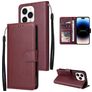Mobigear Wallet Housse iPhone 14 Pro Max Etui Porte-Monnaie - Rouge