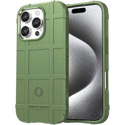 Mobigear Rugged Shield Coque iPhone 16 Pro Max Coque arrière en TPU Souple Anti-Chocs - Vert