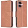 Mobigear Excellent Housse iPhone 16 Plus Etui Porte-Monnaie - Marron