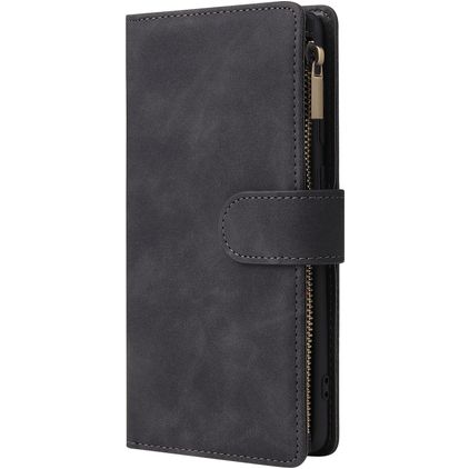Mobigear Zipper Housse Samsung Galaxy A71 Etui Porte-Monnaie - Noir