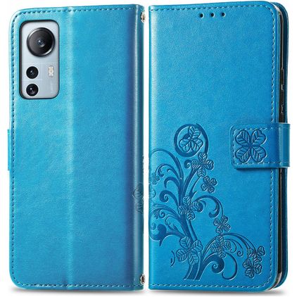 Mobigear Clover Housse Xiaomi 12 Lite Etui Porte-Monnaie - Bleu