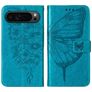 Mobigear Butterfly Housse Google Pixel 9 Pro Etui Porte-Monnaie - Bleu