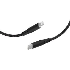Mobiparts Braided - Câble USB-C vers Apple Lightning MFI 1 mètre - Noir