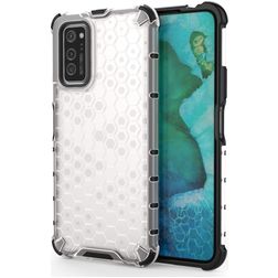 Mobigear Honeycomb Coque Samsung Galaxy S20 Plus Coque arrière Rigide Anti-Chocs - Blanc