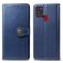 Mobigear Snap Button Housse Samsung Galaxy A21s Etui Porte-Monnaie - Bleu