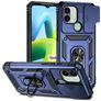 Mobigear Armor Ring Cam Slide Coque Xiaomi Redmi A1 4G Coque arrière Rigide Anti-Chocs avec Anneau-Support et Protecteur Lentilles - Bleu