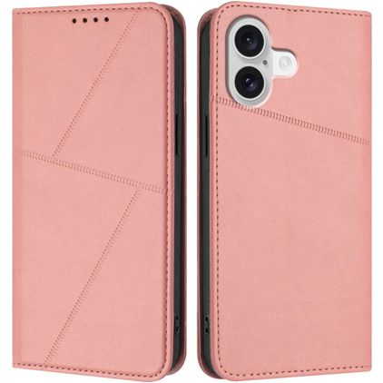 Mobigear Frosted Flip iPhone 17 Étui Portefeuille - Rose