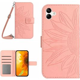 Mobigear Sunflower Housse Samsung Galaxy A05 Etui Porte-Monnaie - Rose