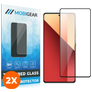 Mobigear Premium Xiaomi Redmi Note 13 Pro 4G Verre trempé Protection d'écran - Compatible Coque - Noir (Lot de 2)