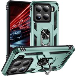 Mobigear Armor ring Coque Xiaomi 15 Coque arrière Rigide Anti-Chocs avec Anneau-Support - Vert