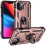 Mobigear Armor Ring Coque iPhone 14 Plus Coque arrière Rigide Anti-Chocs avec Anneau-Support - Rose doré