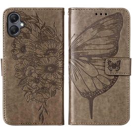 Mobigear Butterfly Housse Samsung Galaxy A05 Etui Porte-Monnaie - Gris
